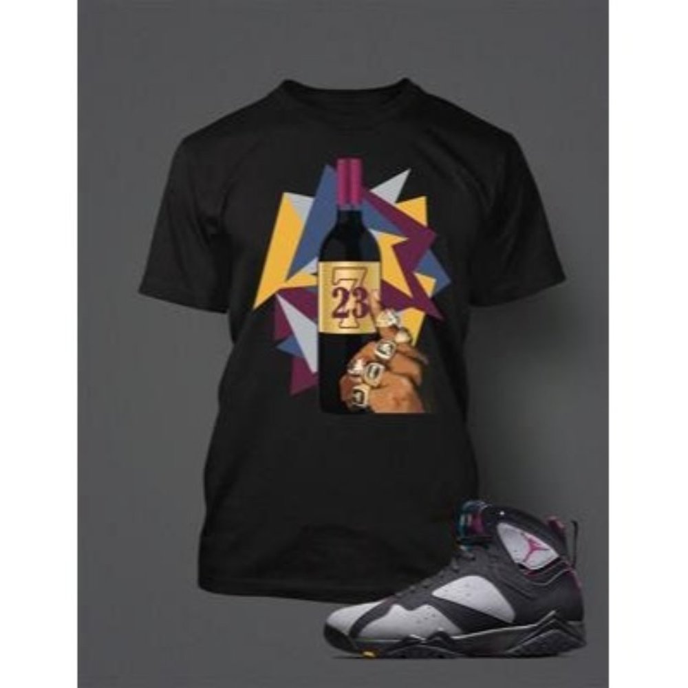 Sneaker Tee To Match Air Jordan 7 Bourdeaux Shoe Men's Graphic Quality SHIRT